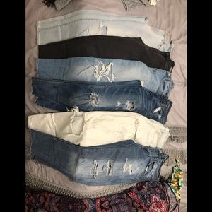 Lot of 6 Jeans American Eagle and Aero